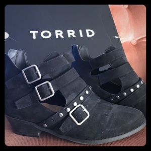 Torrid Black Studded Cutout Bootie, 7.5w